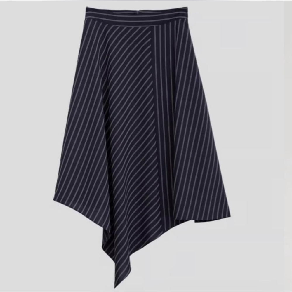 Lattelier Asymmetric Stripe Skirt NWT Size S